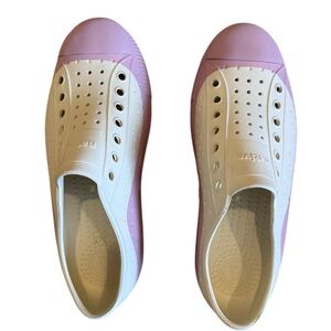 **NWOT Native Women’s Pink and White Slip-On Sneakers